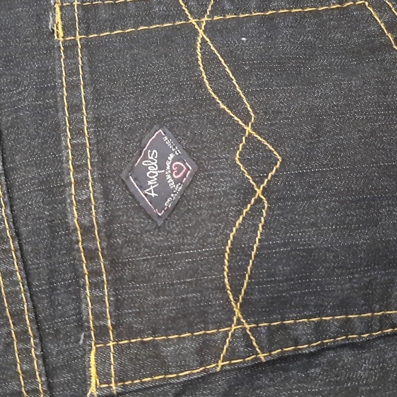 Angels vintage dark denim jeans flare leg size 16 y2k w 32 L 31 - Picture 7 of 10